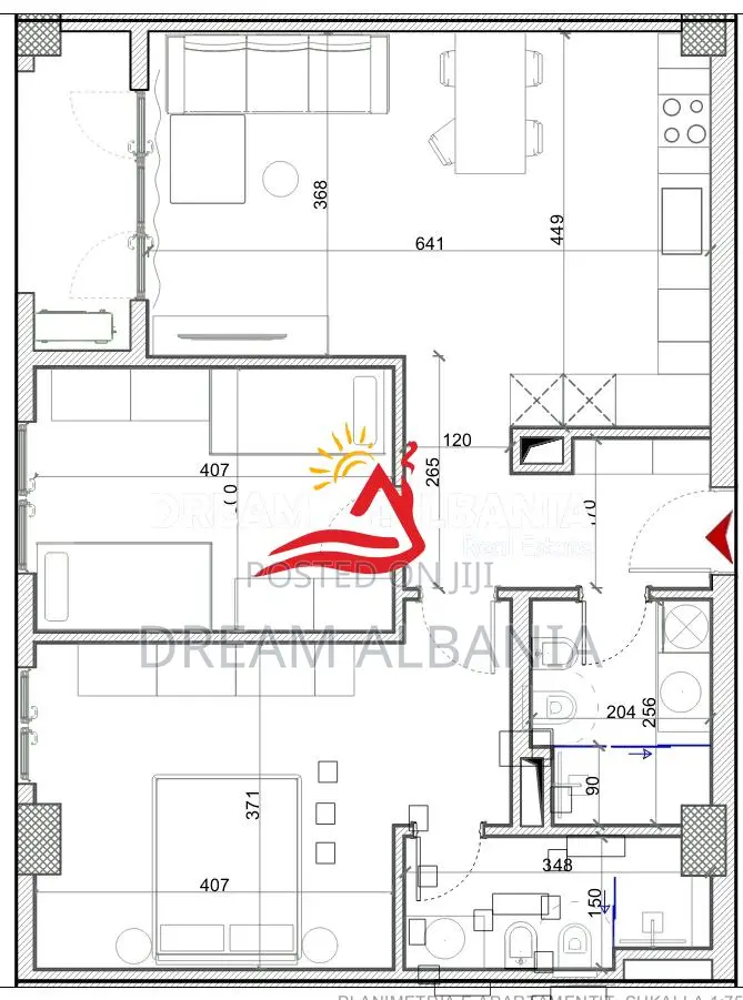Shiten Apartamente 2+1 ne Porcelan prane Klanit ( ID 41212207 )
