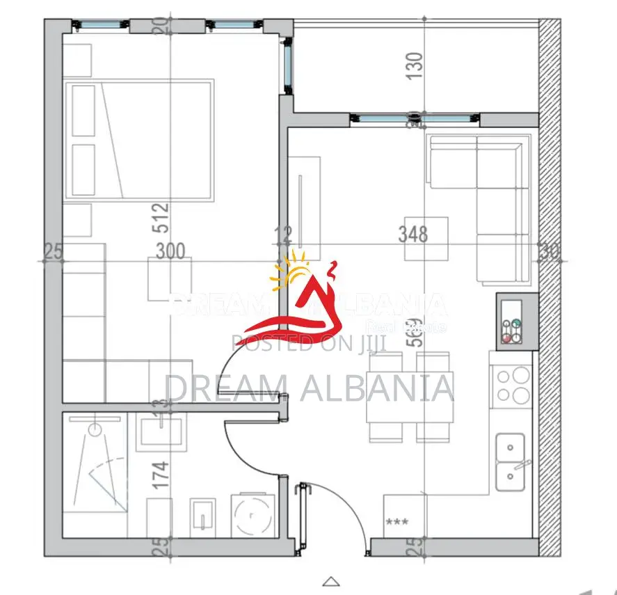 Shitet Apartament 1+1 Tek Mali Robit, Golem (41111590)