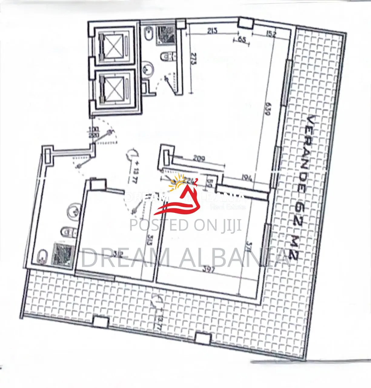 Apartament 2+1+Verand 62 m2 ne shitje Astir, prane Ozone Electronic Ti