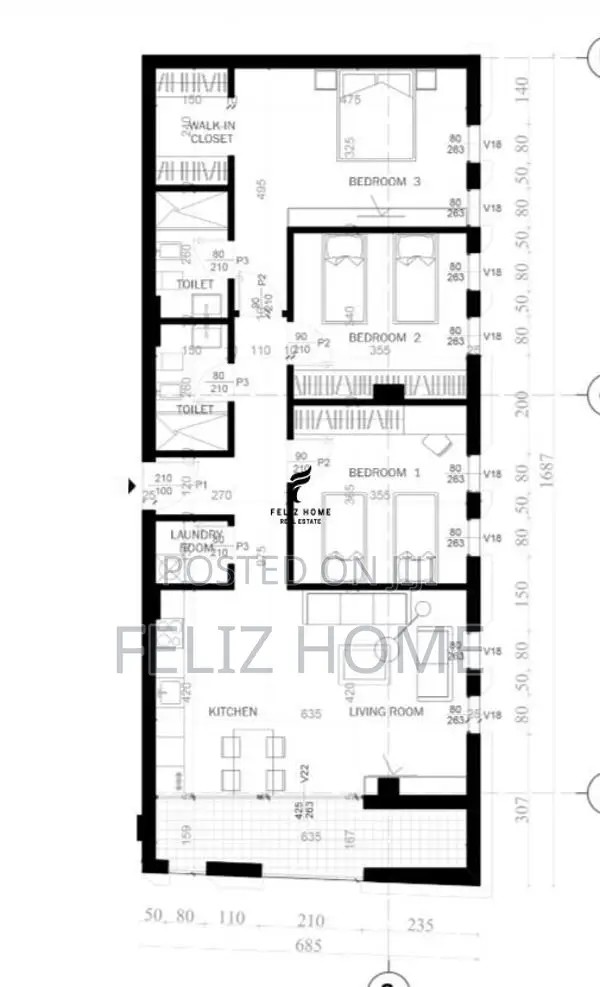 SHITET APARTAMENT 3+1 SAUK 246.600 EURO