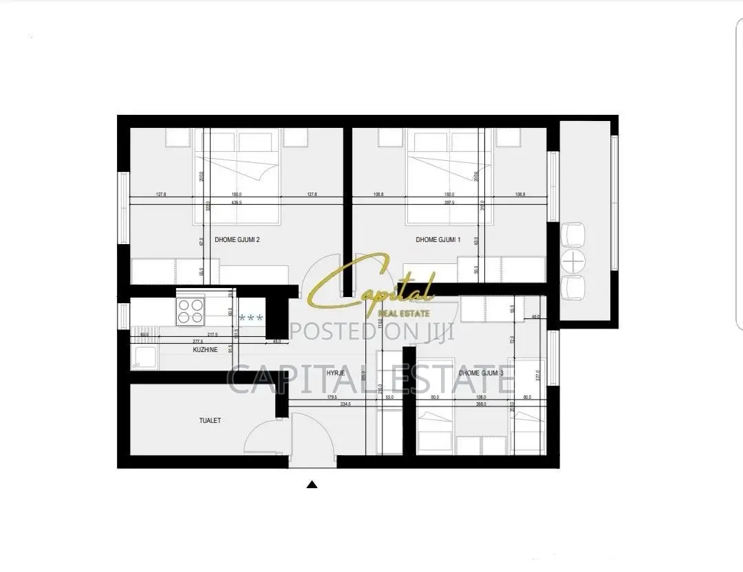 SHITET APARTAMENT 3+1 QENDER 22.000.000 LEKE