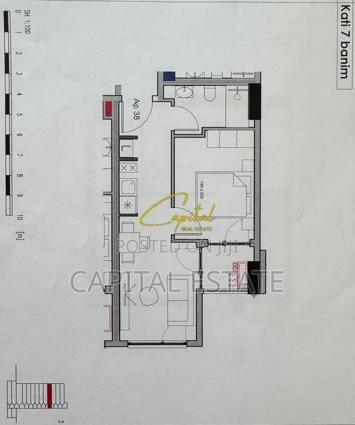SHITET APARTAMENT 1+1 RRUGA E KAVAJES 105.000 EURO