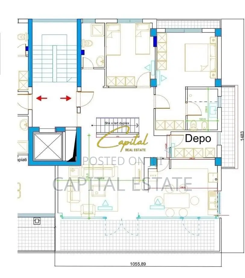 PENTHOUSE ME QIRA 4+1 LIQENI I THATE 1.750 EURO